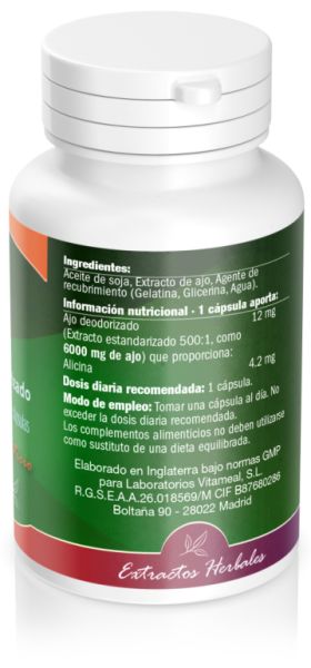 Super Aglio Aglio 6000 mg 60 Capsule - NATURBITE Img 4