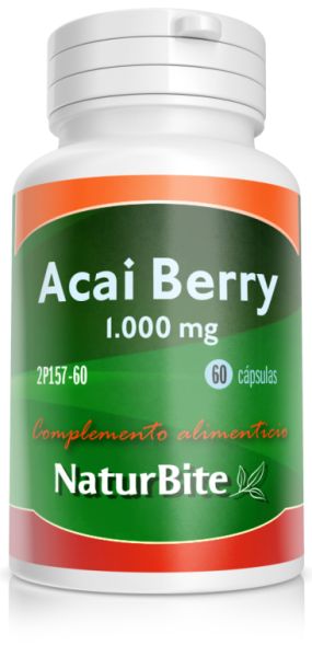 Acai-Beere 1000 mg 60 Kapseln - NATURBITE Img 2