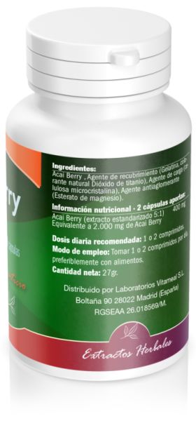 Açaí Berry 1000mg 60 Cápsulas - NATURBITE Img 4