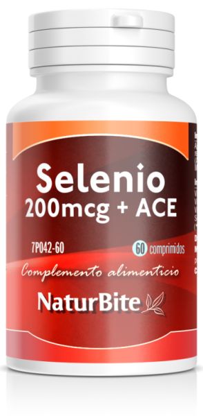 Sélénium 200 mcg + ACE 60 Comprimés - NATURBITE