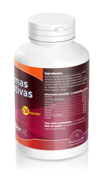 Digestive Enzymes 250 Tablets - NATURBITE Img 2