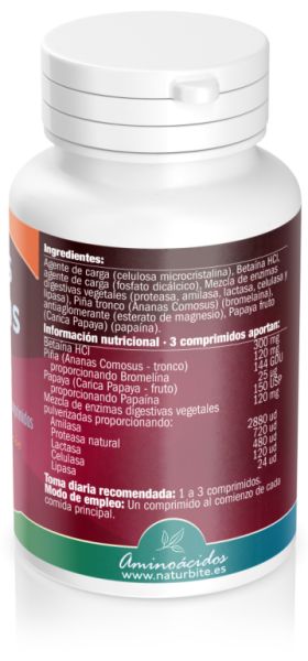 Vegan Digestive Enzymes 60 Tablets - NATURBITE Img 4