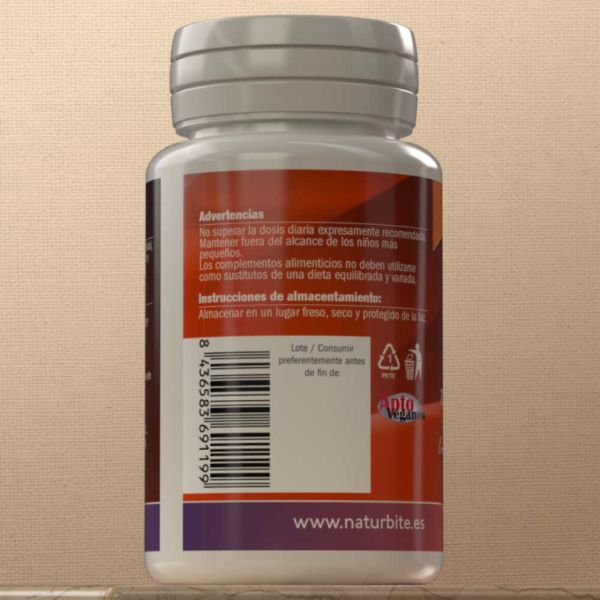 Citrat de zinc 30 mg 60 Càpsules - NATURBITE Img 3