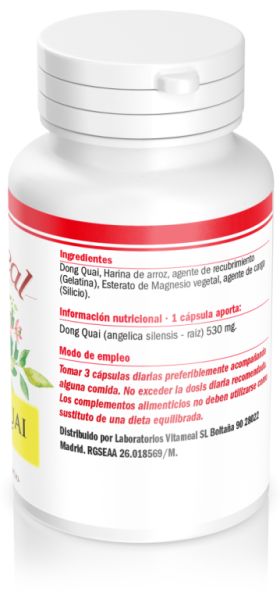 Dong Quai 500mg 60 Capsules - VITAMEAL Img 4