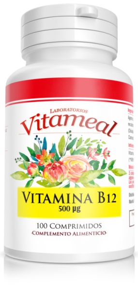 Vitamin B12 500 mcg 100 Tablets - VITAMEAL Img 2