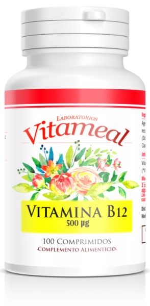 Vitamin B12 500 mcg 100 Tablets - VITAMEAL