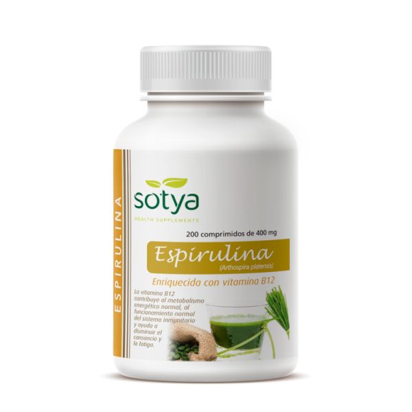 Espirulina 400 mg 200 comprimidos - SOTYA