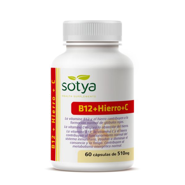 Vitamin B12, Iron and Vitamin C 60 Capsules