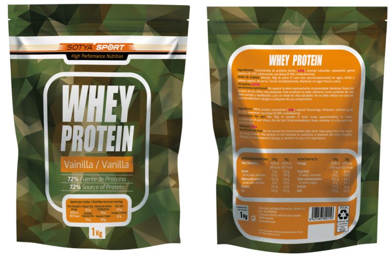 Vassleprotein Vanilj 1 Kg Doypack - SOTYA