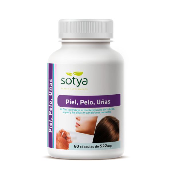 HAIR SKIN YUAS 520 mg 60 cápsulas - SOTYA