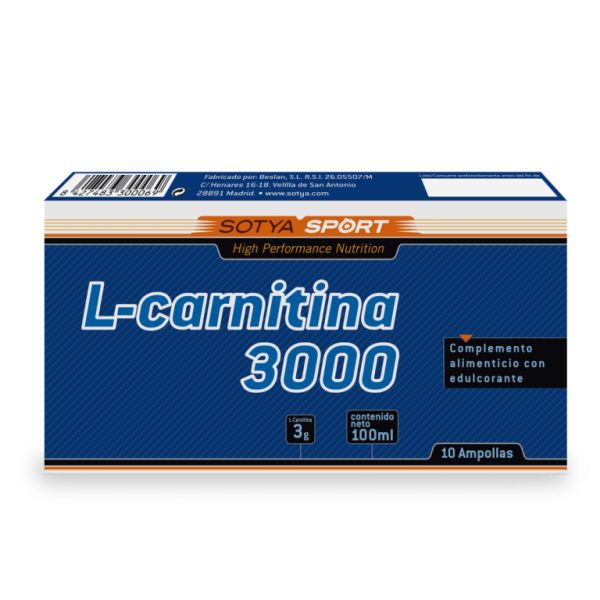 L-CARNITIN 3000 mg. AMPERE. KUNSTSTOFF 10U - SOTYA