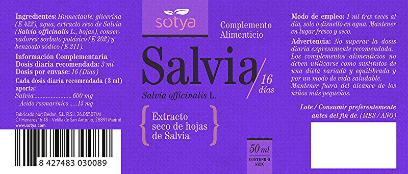 EXTRACTE SÀLVIA 50 ml. - SOTYA Img 4