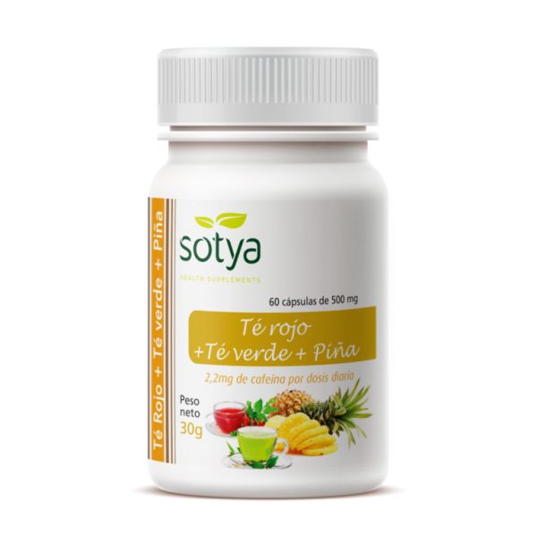 TE VERD, TE VERMELL I PINYA 500 mg. Caps. 60U