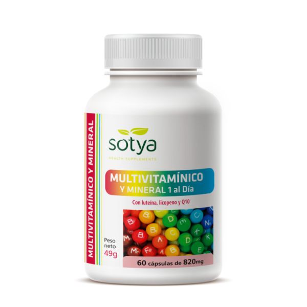 MULTIVITAMIN OCH MINERAL 820MG 60 kapslar - SOTYA