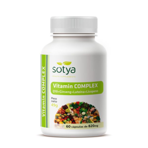 COMPLEXE VITAMINE 820 mg. Casquettes. 60U - SOTYA