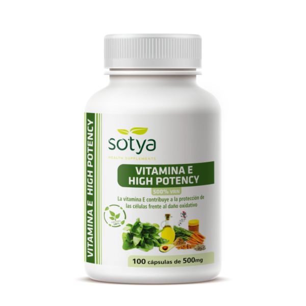 E-VITAMIN HIGH POTENCY 500mg 100 kapslar - SOTYA