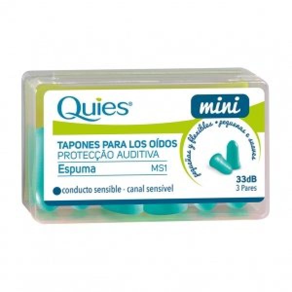 QUIES MINI FOAM EARPLUG 3 Pares - QUIES