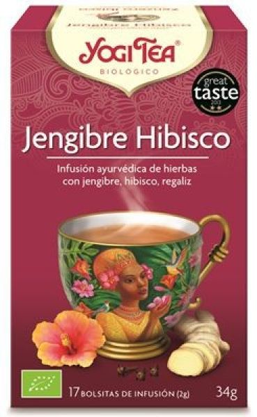 Yogi chá gengibre hibisco 17 saquinhos - YOGI TEA