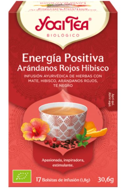 Chá Yogi Energia Positiva Mirtilo Hibisco 17 Sachês