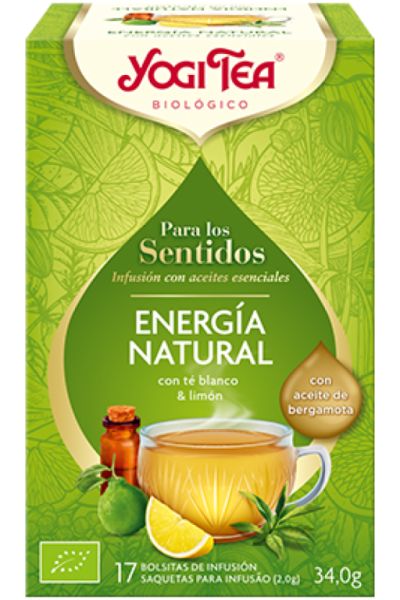 Yogi Tea Para los Sentidos Energía Natural 17 Bolsitas