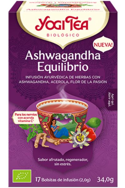 Chá Yogi Ashwagandha 17 saquetas de 2 g