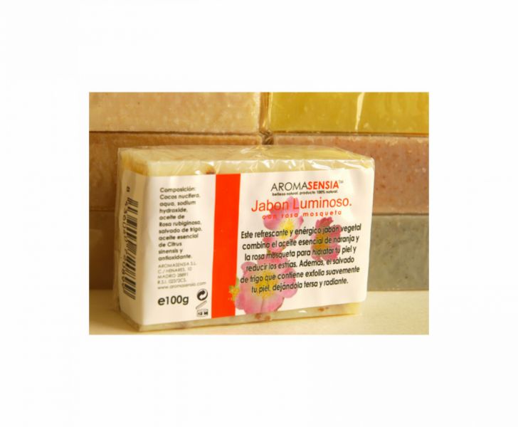 Jabón luminoso exfoliante 100 gr - AROMASENSIA