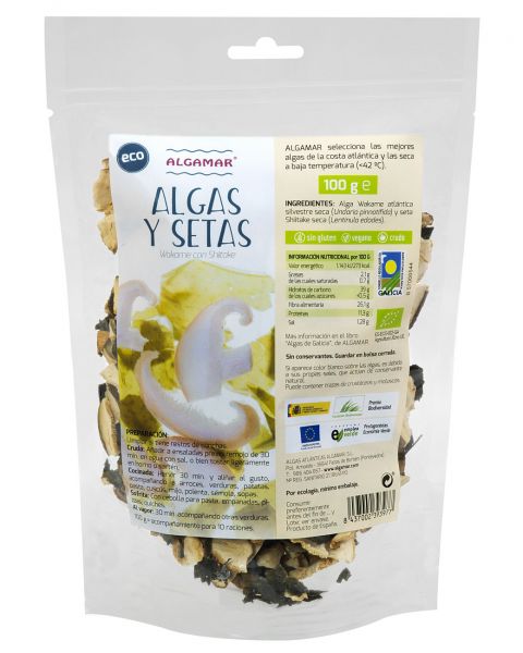 Algas y setas Wakame Shiitake 100 gramos - ALGAMAR