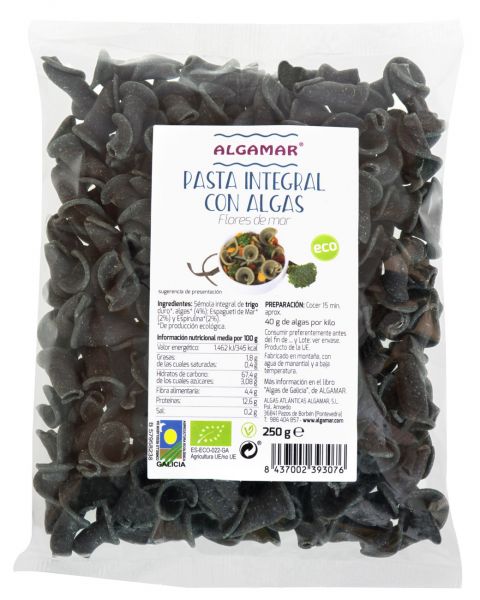 Pasta integral amb algues flors de mar 250 grams