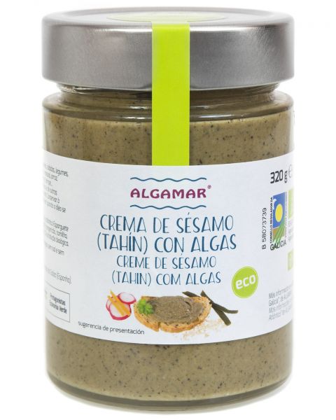 Crema sésamo tahin con algas 320 gramos - ALGAMAR