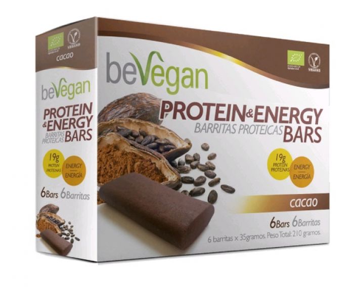 Barretes Protein Energy Cacau 6 Unitats - BEVEGAN