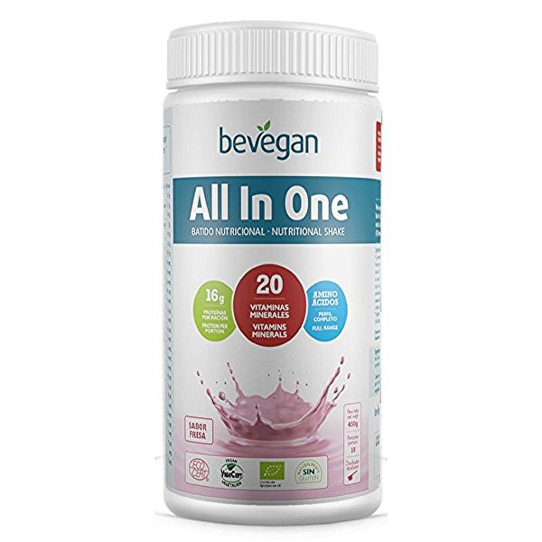 All In One Batido Nutricional Fresa 450 g