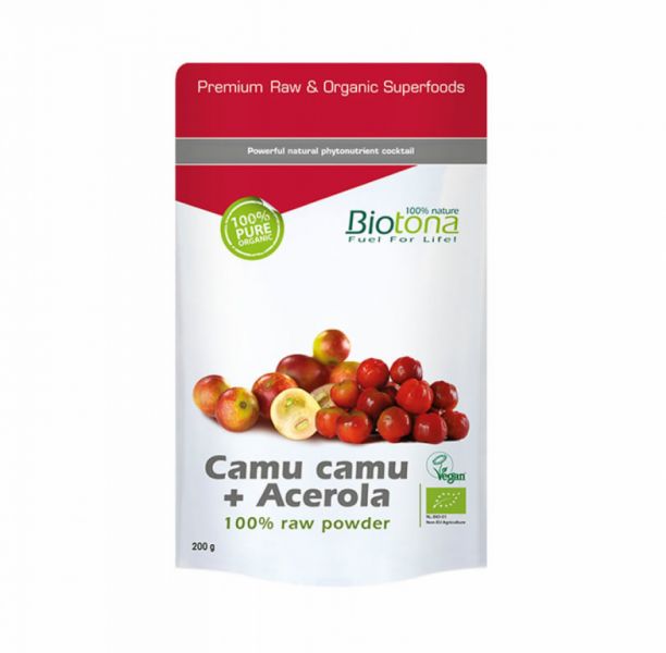 Camu Camu och Raw Acerola BIO 200 g - BIOTONA