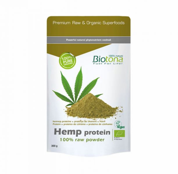 Proteína de cânhamo em pó BIO 300 g - BIOTONA