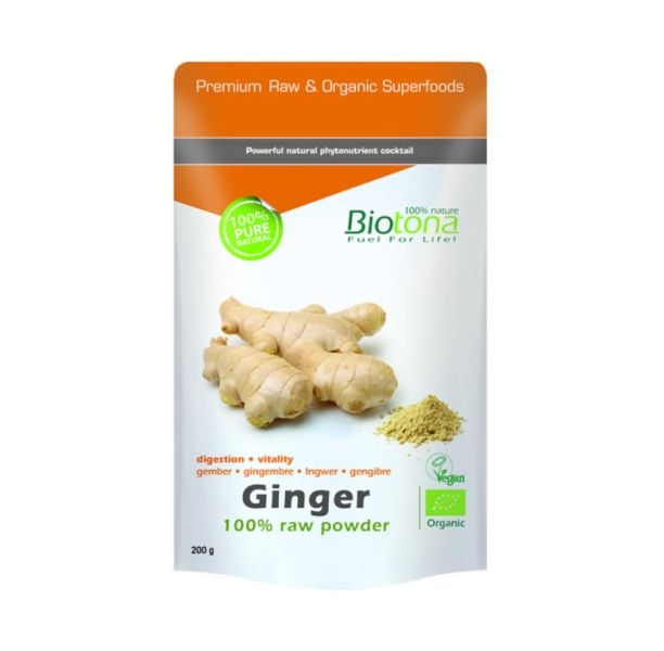 Ekologiskt ingefärapulver 200 g - BIOTONA