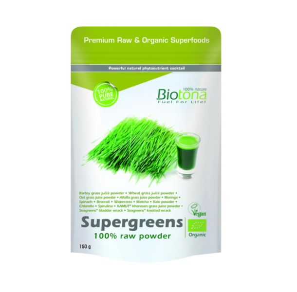 Pó Cru Super Verdes 200g - BIOTONA