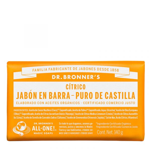 Sabó Pastilla Cítric 140 g - DR BRONNER