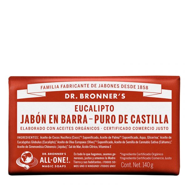 Jabón en Barra Eucalipto 140 g - DR BRONNER