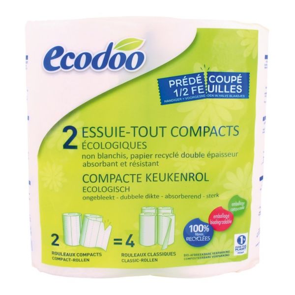 Papel de Cocina Reciclado 2 Unidades - ECODOO