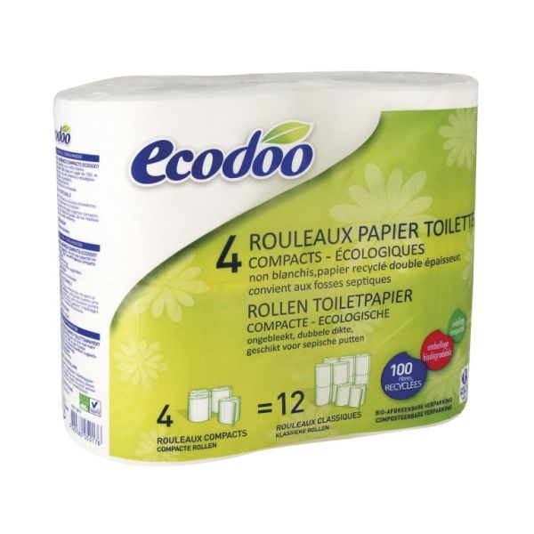 Gerecycled toiletpapier 4 stuks - ECODOO