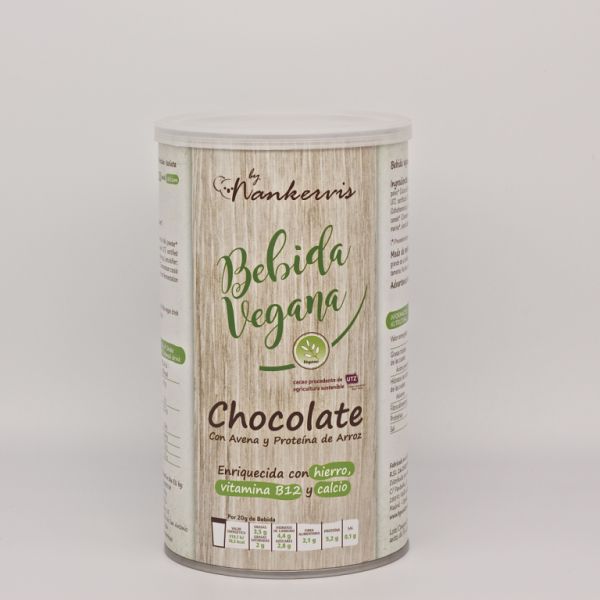 BATIDO VEGANA CHOCOLATE CON AVENA Y PROTEINA DE AR