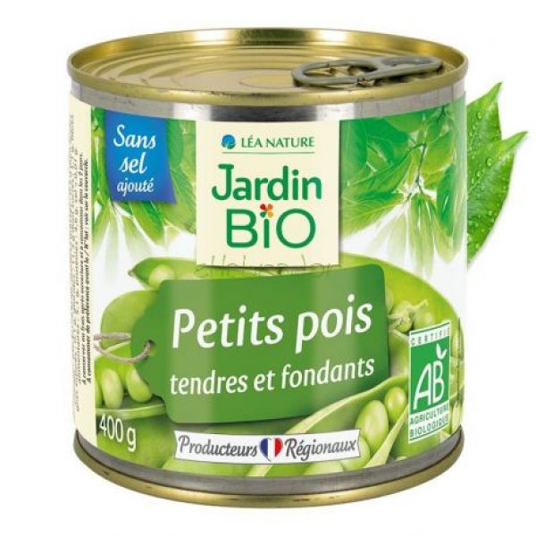 Ärtor utan tillsatt salt 400 g - JARDIN BIO