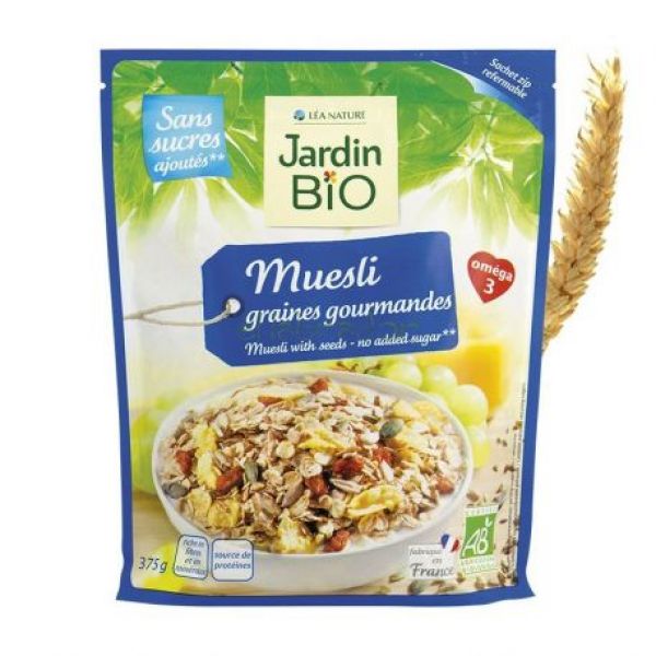 Muesli sans Sucre 375 g - JARDIN BIO