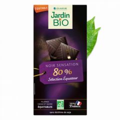 Acheter JARDIN BIO Chocolat Noir Sensation 80% Cacao 100 g Par 3,05€