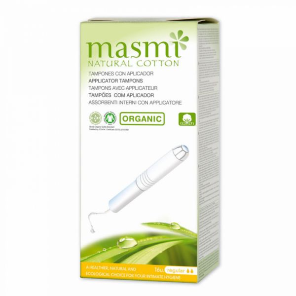 Natural Cotton Regular Tampons 16 Units - MASMI