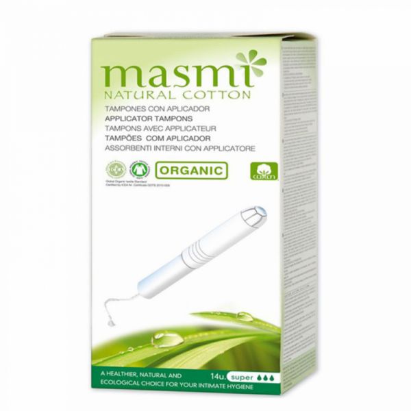 Natural Cotton Super Tampons 14 Units - MASMI