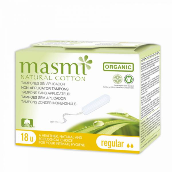 Tampons Without Applicator Natural Cotton Regular 22 Units