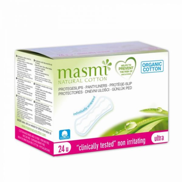 Masmi Natural Cotton Ulktrafinos Panty Liners 24 Units