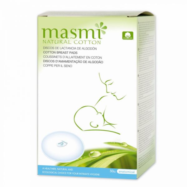 Discos Lactancia Masmi Natural Cotton 30 Unidades