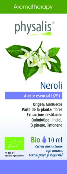 BIO NEROLI ESSENTIËLE OLIE 5% 10 ml - PHYSALIS