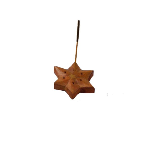 5-POINTED STAR WOODEN INCENSIARY - RADHE